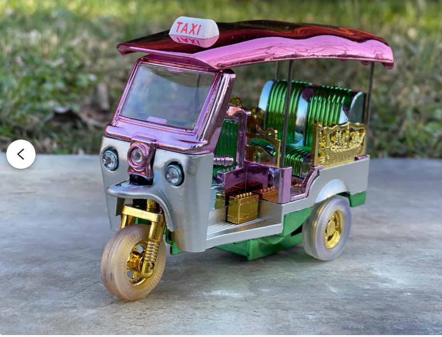 Thai Tuk Tuk Taxi Car Model: Thailand Souvenir Home Decor