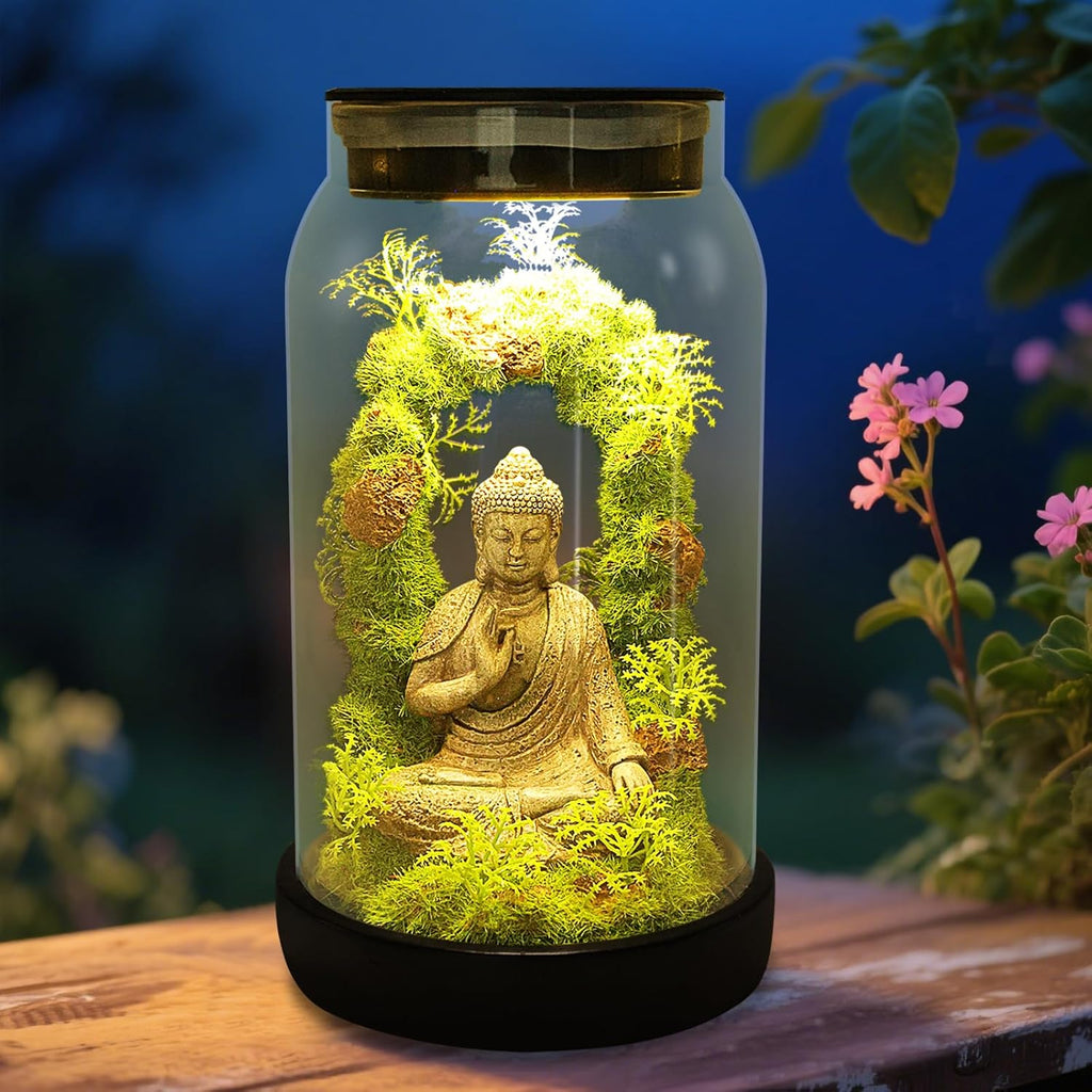 Solar Serenity Buddha Jar